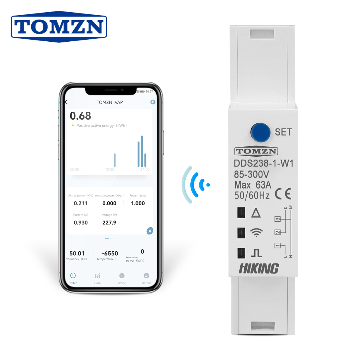 Energy Meter Bidirectional - Умный двунаправленный счетчик энергии 18 мм