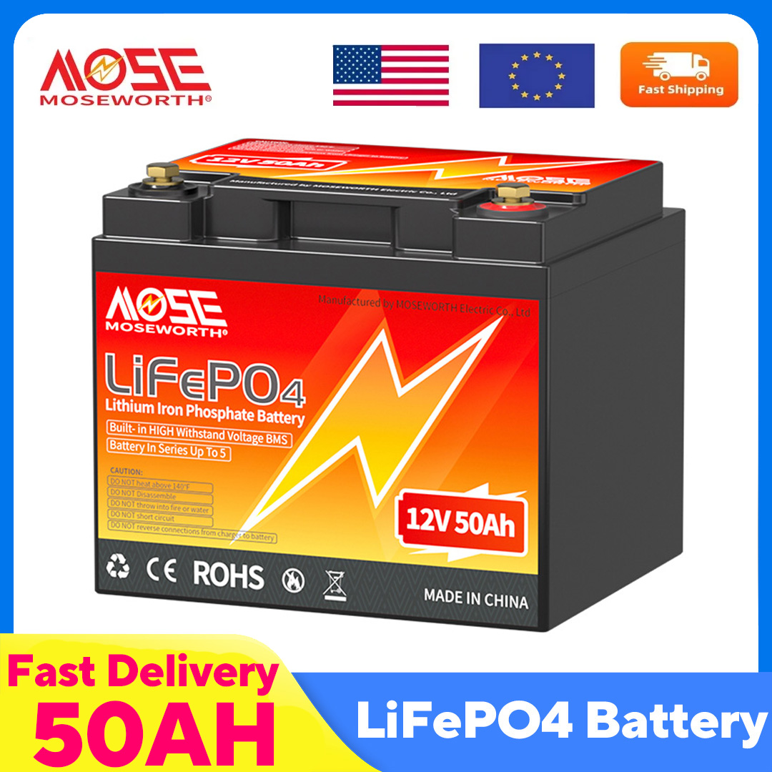 Agm Deep Cycle Battery - MOSEWORTH 12 В 50 Ач LiFePO4