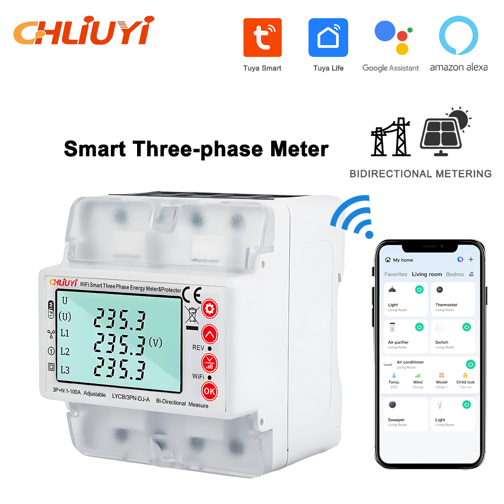 Energy Meter Bidirectional - Умный двунаправленный счетчик энергии Tuya WiFi