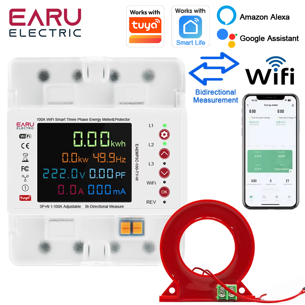Energy Meter Bidirectional - Трехфазный умный измеритель тока, напряжения, мощности
