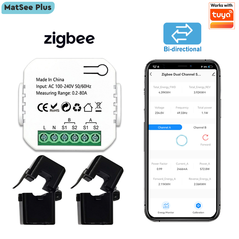Energy Meter Bidirectional - Умный счетчик энергии ZigBee, двунаправленный, 1,