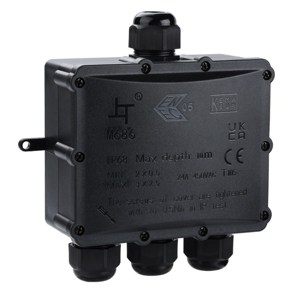 4Way 1In3Out IP68 Водонепрониц – обзор и цена Waterproof Junction Box Solar