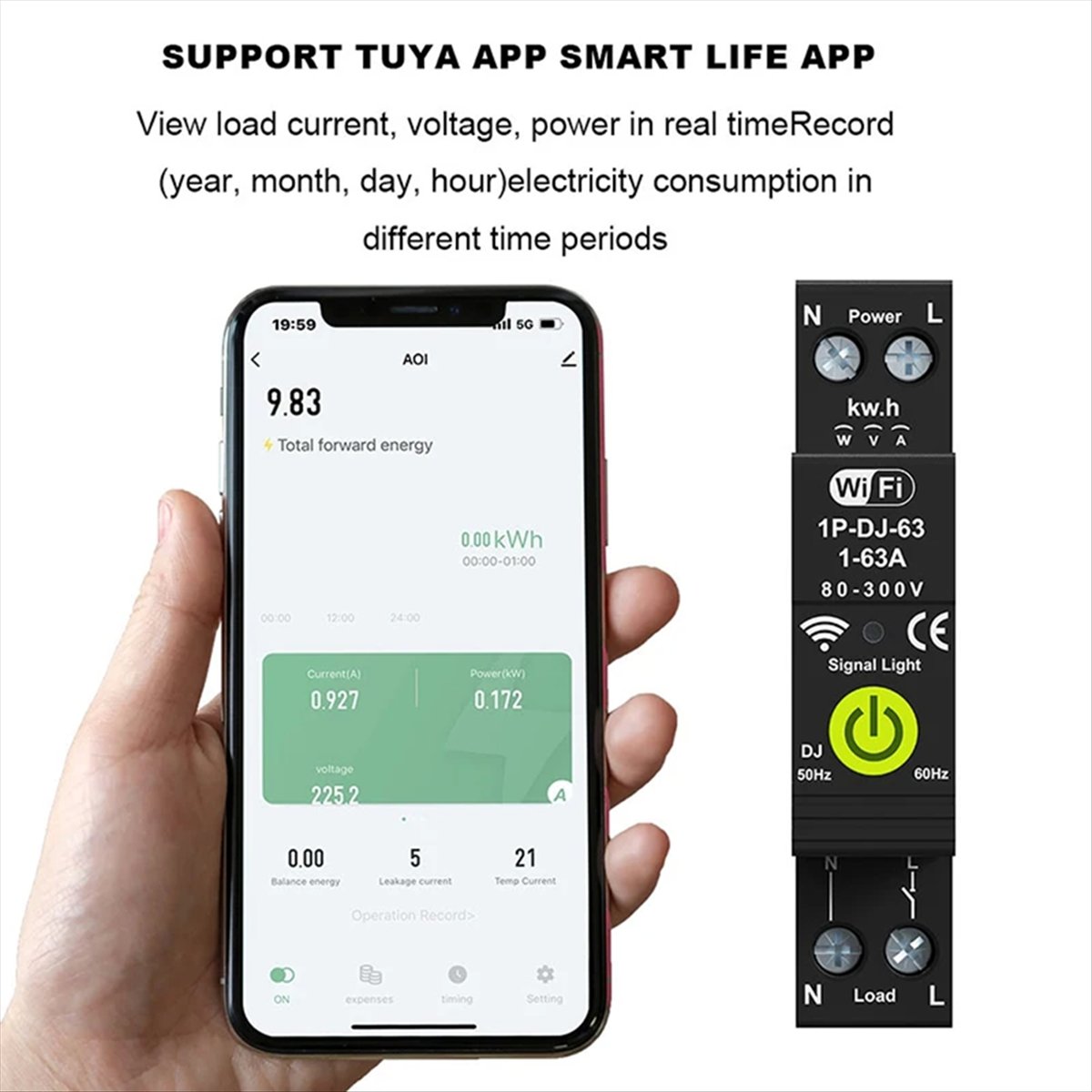 WIFI защита от перенапряжения  – обзор и цена Energy Meter Bidirectional