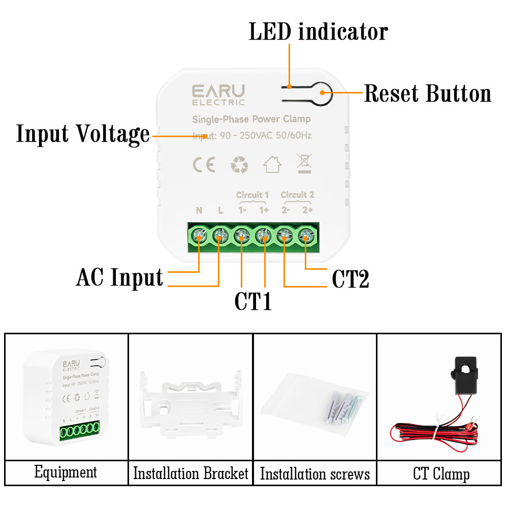 Двухфазный измеритель энергии  – обзор и цена Energy Meter Bidirectional