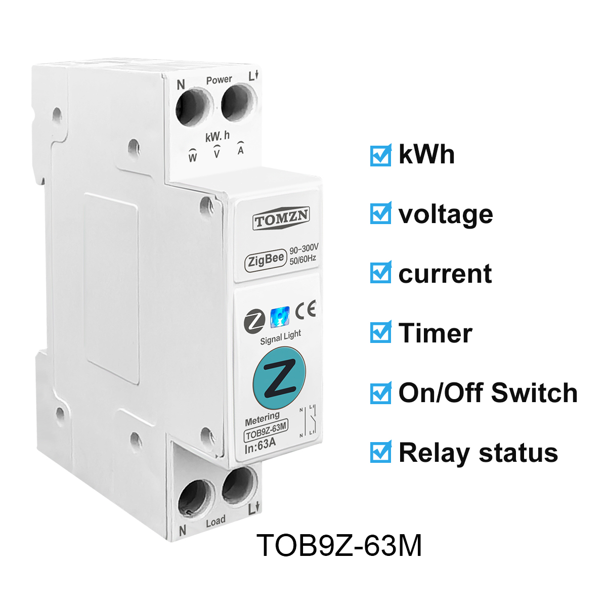 TOMZN Zigbee 63A умный переклю – обзор и цена Energy Meter Bidirectional