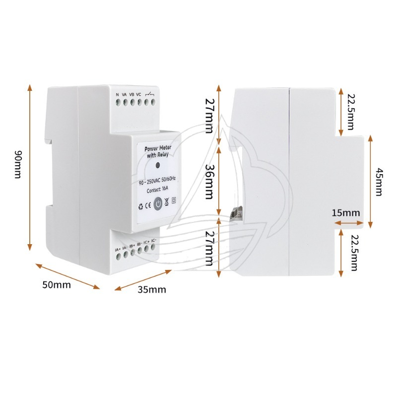 3P4W WiFi-счетчик энергии с ре – обзор и цена Energy Meter Bidirectional